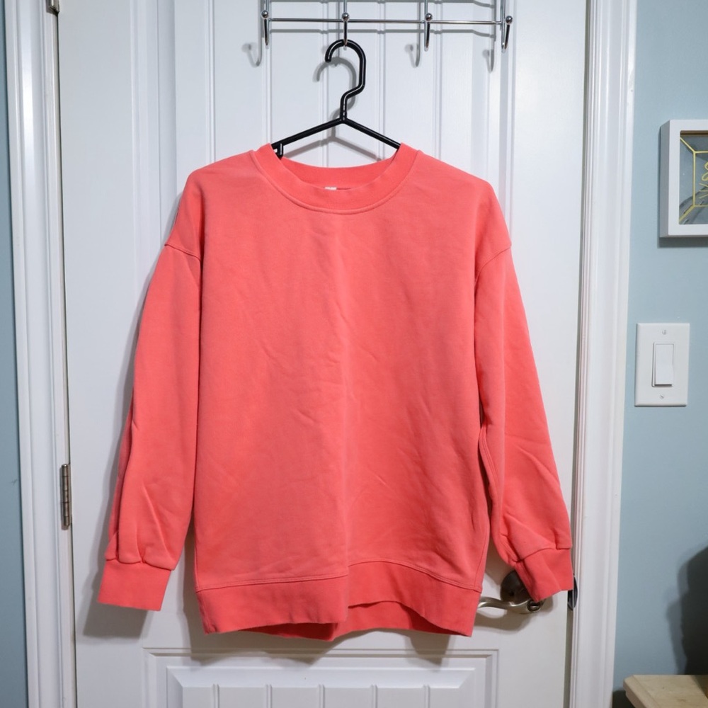 Lululemon Perfectly Oversized Crew Raspberry Cream Womens Size 4 - Picture 2 of 8